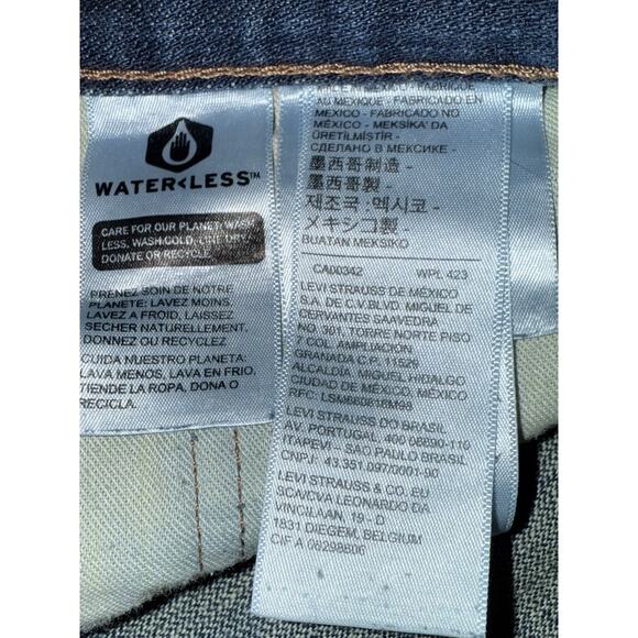 Levis 569 Jeans Mens 32x30 Blue Straight Leg Relaxed Fit Waterless Distressed - Picture 2 of 6